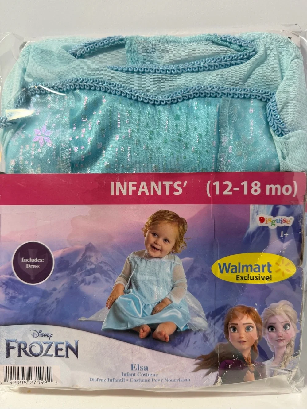 Frozen Elsa  Costume for toddler 12-18 months NWT